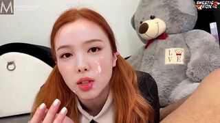 나연 가짜 포르노 oral sex in colored wig is fun / Nayeon TWICE ai scenes