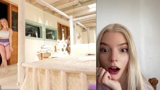 POV - Anya Taylor-Joy orgasms on stepdad's dick // deepfakes