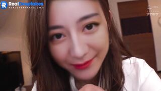 Brunette enjoying dick - Dilireba fakeapp / 迪丽热巴 迪力木拉提 智能換臉