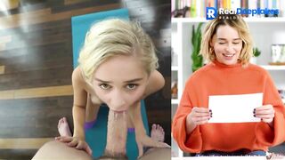 Emilia Clarke - sucking cock is the best way to work out / deepfake
