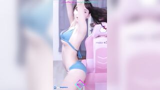 Babe in blue bikini dancing for money - fake Winter Aespa (윈터 가짜 포르노)