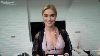 Blonde making awesome job by her tender foots - Emilia Clarke fakeapp