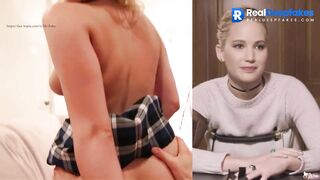 Hottie celeb Jennifer Lawrence can't wait to suck a cock / AI porn