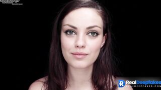 Dirty brunette loves dirty talks - Mila Kunis solo sex scenes