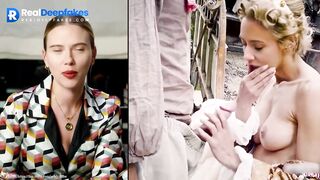 Sexy blonde Scarlett Johansson in hot porn parody movie [fakes]